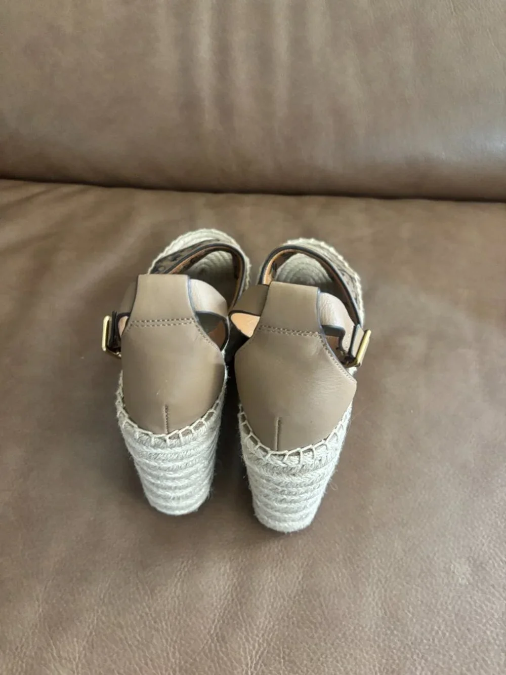 Tory Burch Women's Basket-Weave Espadrille Wedge Size 6.5